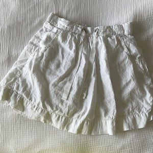 j crew linen skirt w/ pockets